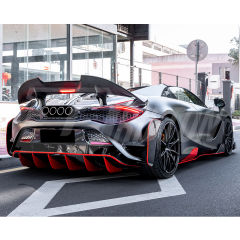765LT Style Dry Carbon Fiber With Portion Primer Side Skirt For Mclaren 720S 2017-2023