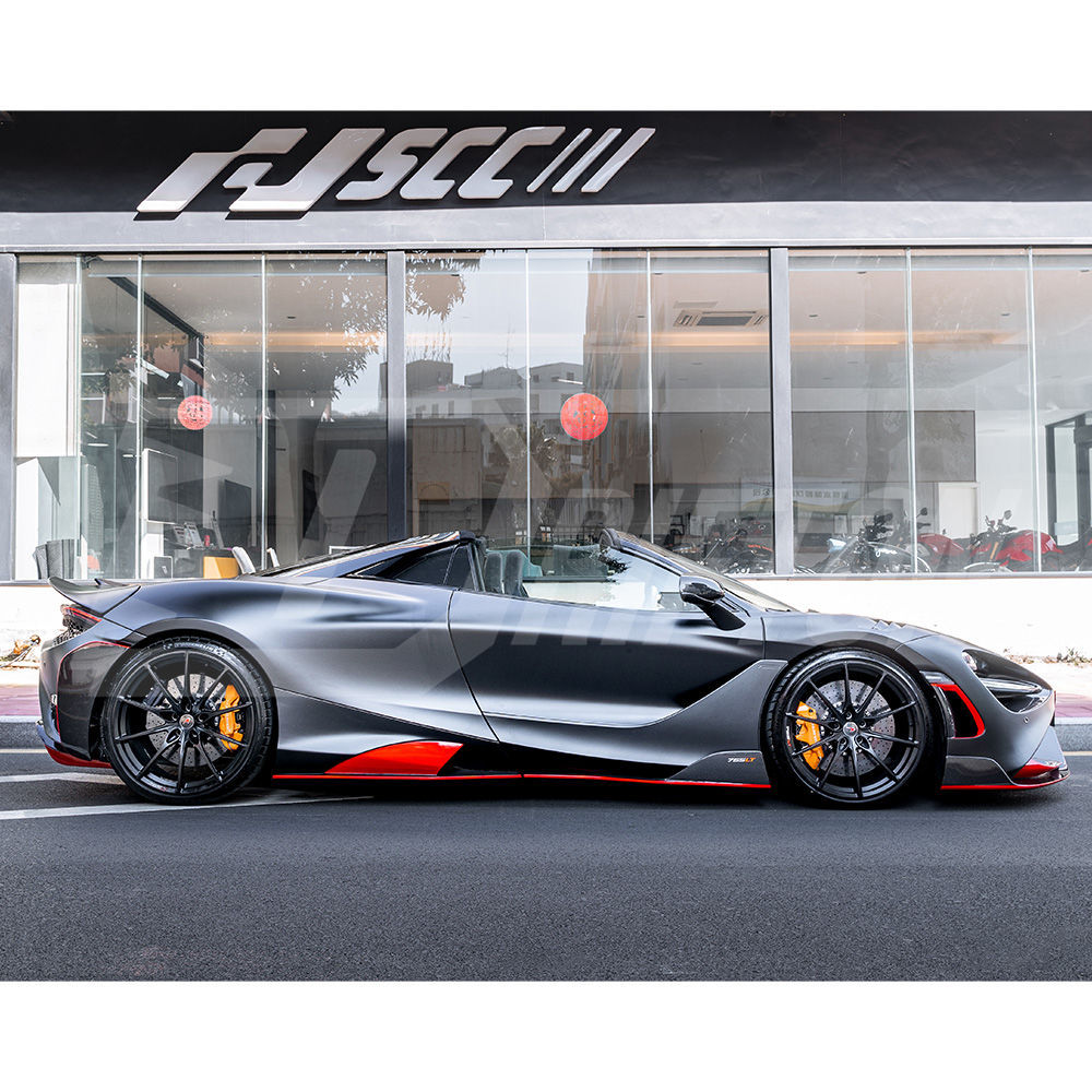 765LT Style Dry Carbon Fiber With Portion Primer Side Skirt For Mclaren 720S 2017-2023