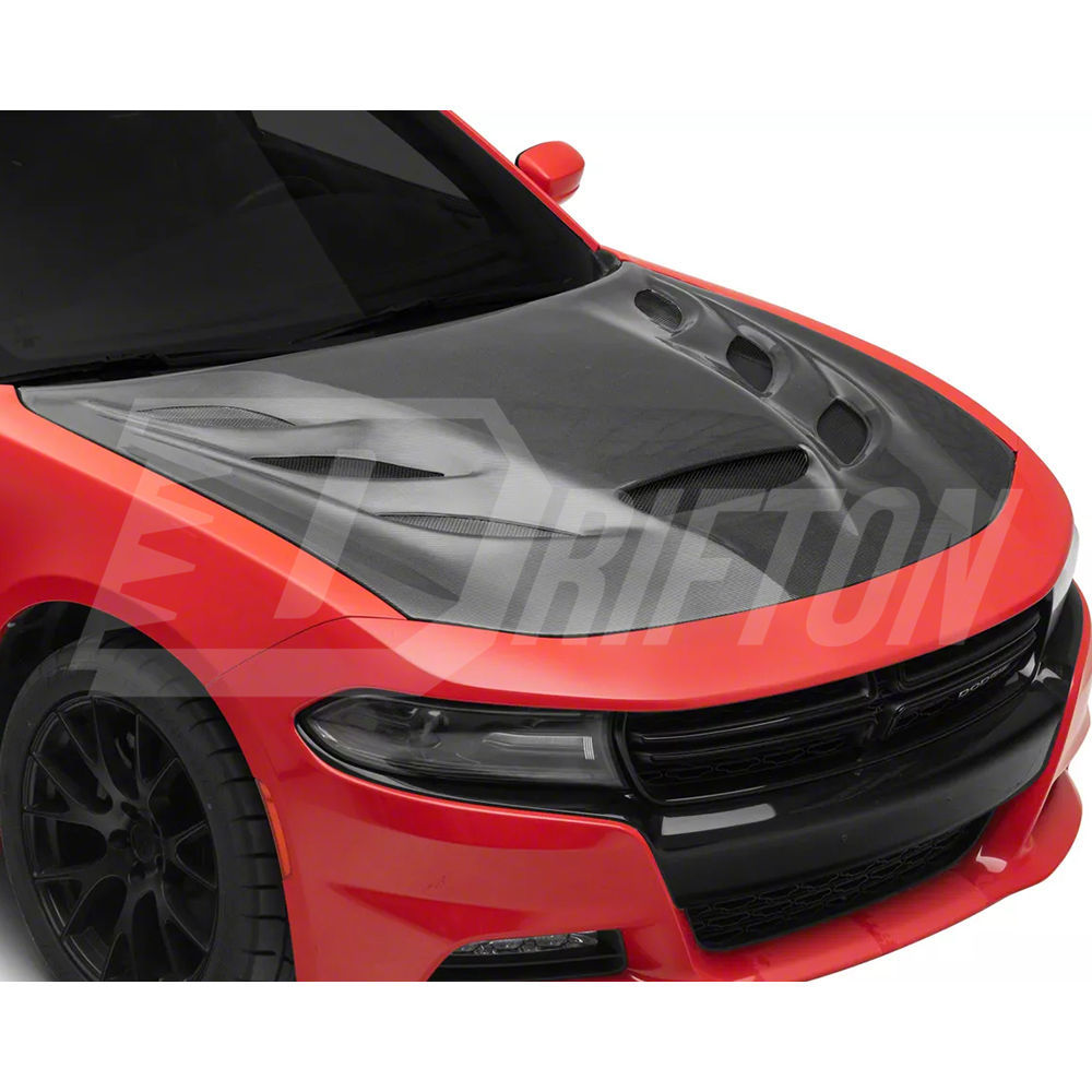 V3R Style Carbon Fiber Hood For Dodge Charger 2015-2023