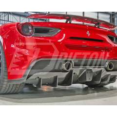 Novitec Style Dry Carbon Fiber Rear Diffuser For Ferrari 488 GTB Spider 2015-2018
