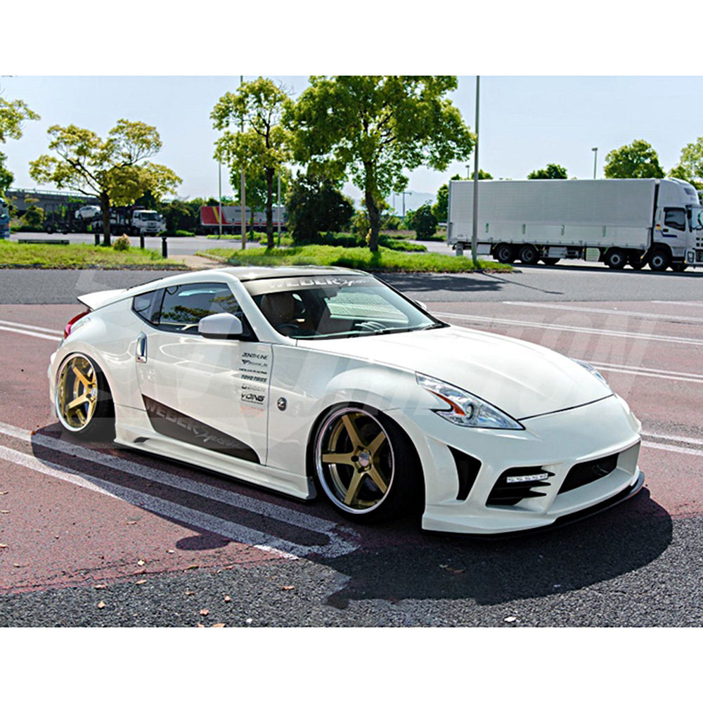Weber Sport Zenith Line Style Partial Carbon Fiber Front Bumper For Nissan 370Z Z34 2008-2019