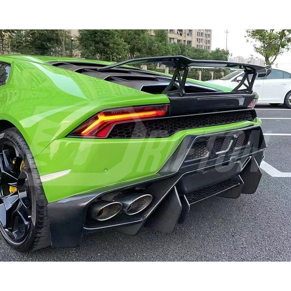 Vorsteiner Style Dry Carbon Fiber With Portion Primer Rear Bumper For Lamborghini Huracan LP580 & LP610 2014-2019