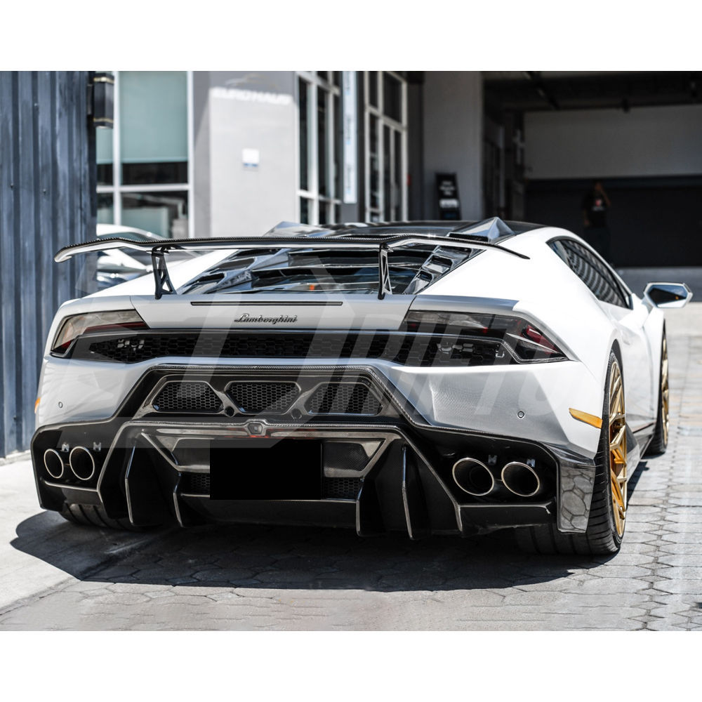 Vorsteiner Style Dry Carbon Fiber With Portion Primer Rear Bumper For Lamborghini Huracan LP580 & LP610 2014-2019