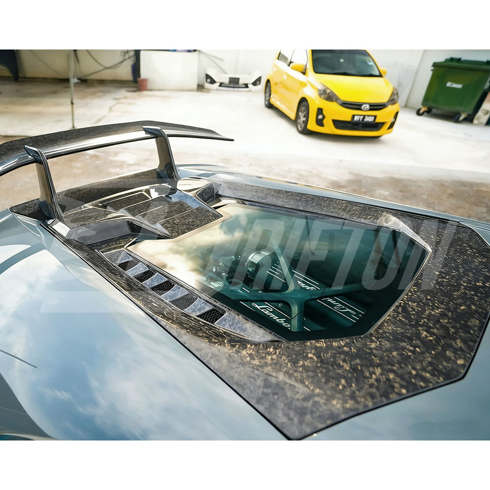 Performance Style Forged Dry Carbon Fiber Rear Engine Cover For Lamborghini Huracan LP610 & LP580 & EVO & Tecnica 2014-2025