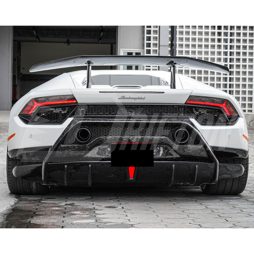 Performante Style Forged Dry Carbon Fiber With Portion Primer Rear Bumper For Lamborghini Huracan LP610 & LP580 2014-2019