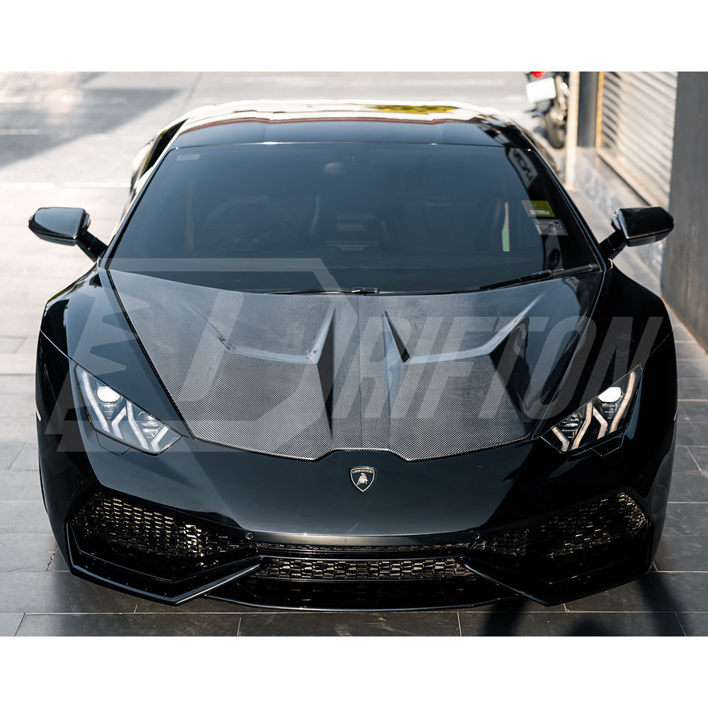 1016 Style Dry Carbon Fiber Hood For Lamborghini Huracan LP610 & LP580 & EVO & Tecnica 2014-2025