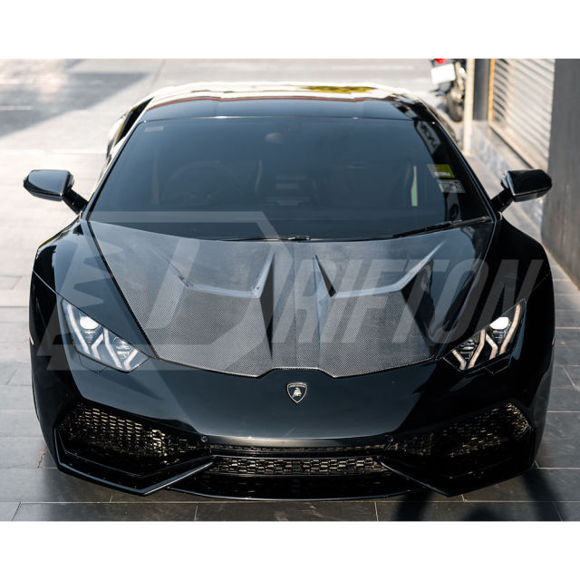 1016 Style Dry Carbon Fiber Hood For Lamborghini Huracan LP610 & LP580 & EVO & Tecnica 2014-2025