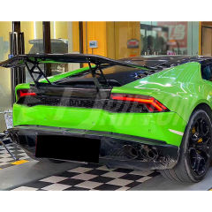 DMC Style Dry Carbon Fiber Rear Spoiler Wing With Trunk Base Lid For Lamborghini Huracan LP610 & LP580 & EVO & Tecnica 2014-2025