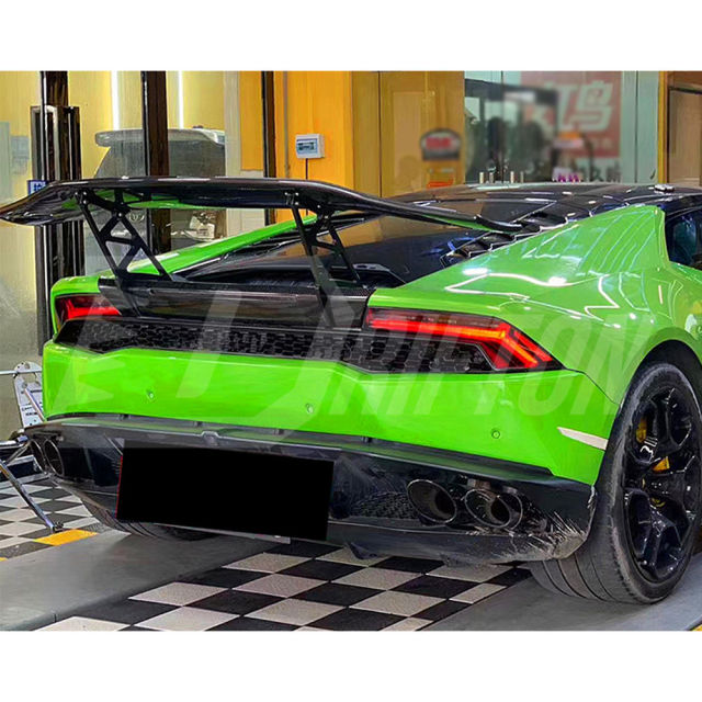 DMC Style Dry Carbon Fiber Rear Spoiler Wing With Trunk Base Lid For Lamborghini Huracan LP610 & LP580 & EVO & Tecnica 2014-2025
