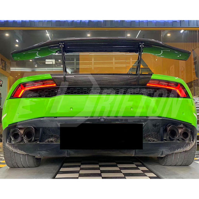 DMC Style Dry Carbon Fiber Rear Spoiler Wing With Trunk Base Lid For Lamborghini Huracan LP610 & LP580 & EVO & Tecnica 2014-2025