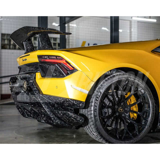 Performante Style Dry Carbon Fiber Rear Spoiler Wing With Trunk Lid For Lamborghini Huracan LP610 & LP580 & EVO & Tecnica 2014-2025
