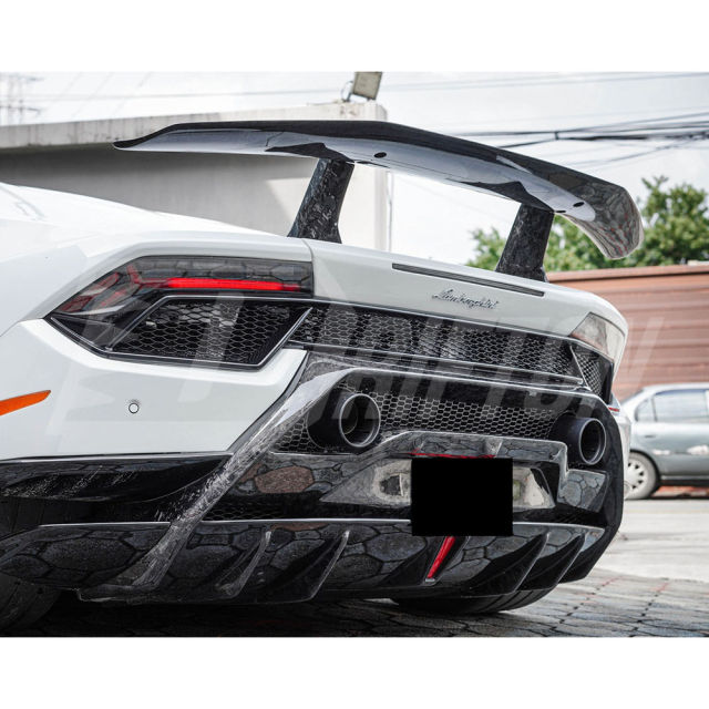 Performante Style Dry Carbon Fiber Rear Spoiler Wing With Trunk Lid For Lamborghini Huracan LP610 & LP580 & EVO & Tecnica 2014-2025