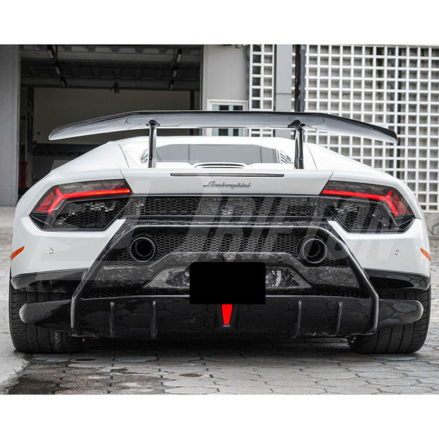 Performante Style Dry Carbon Fiber Rear Spoiler Wing With Trunk Lid For Lamborghini Huracan LP610 & LP580 & EVO & Tecnica 2014-2025