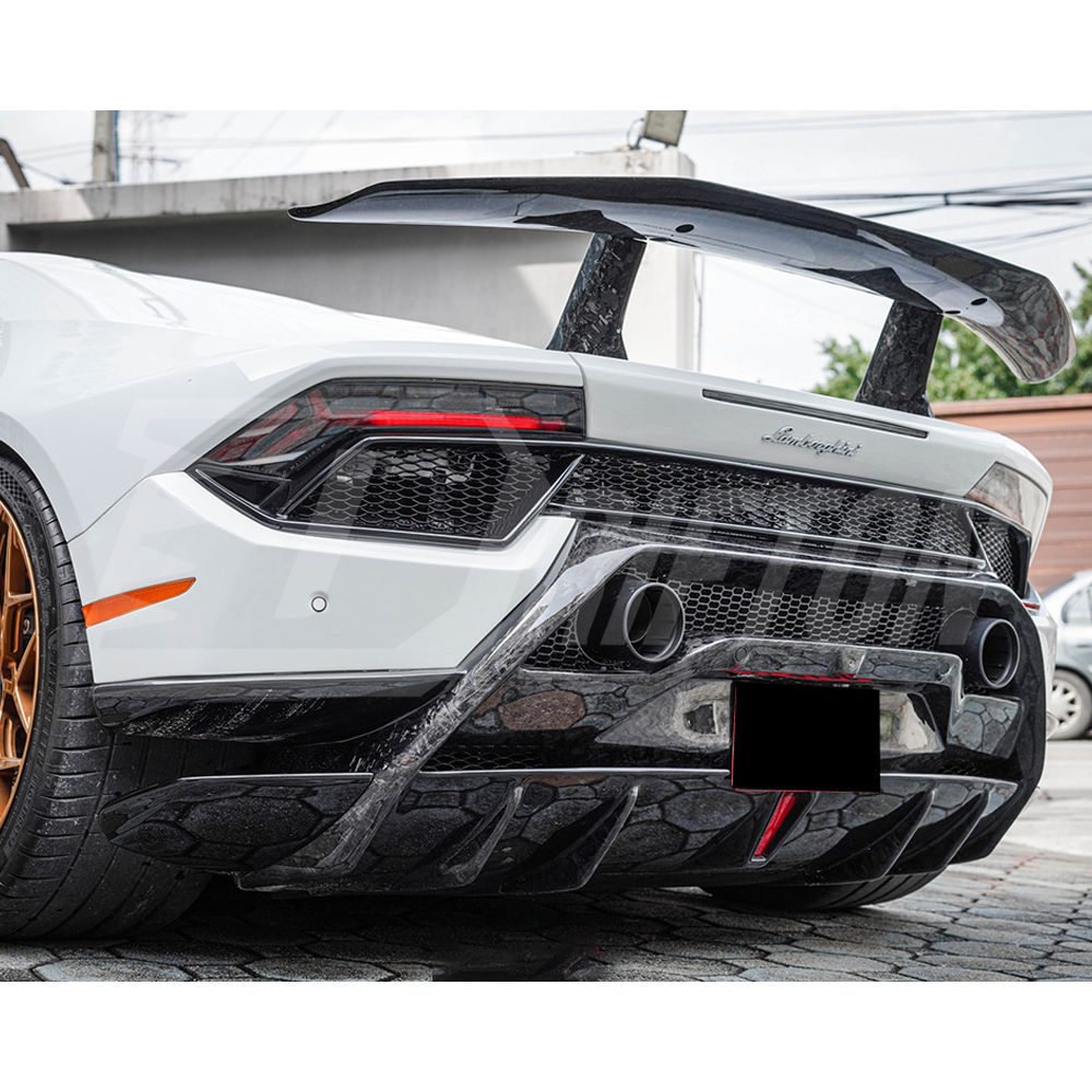 Performante Style Forged Dry Carbon Fiber With Portion Primer Rear Bumper For Lamborghini Huracan LP610 & LP580 2014-2019
