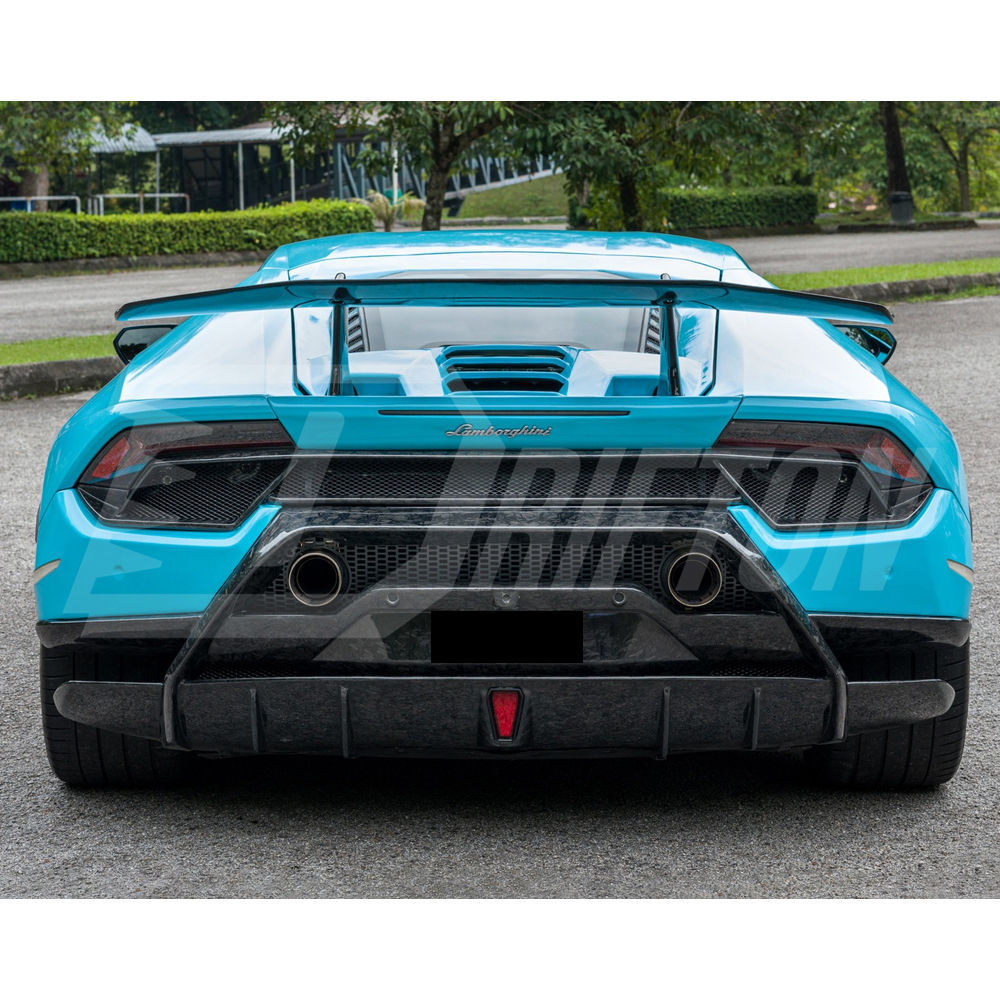 Performante Style Forged Dry Carbon Fiber With Portion Primer Rear Bumper For Lamborghini Huracan LP610 & LP580 2014-2019