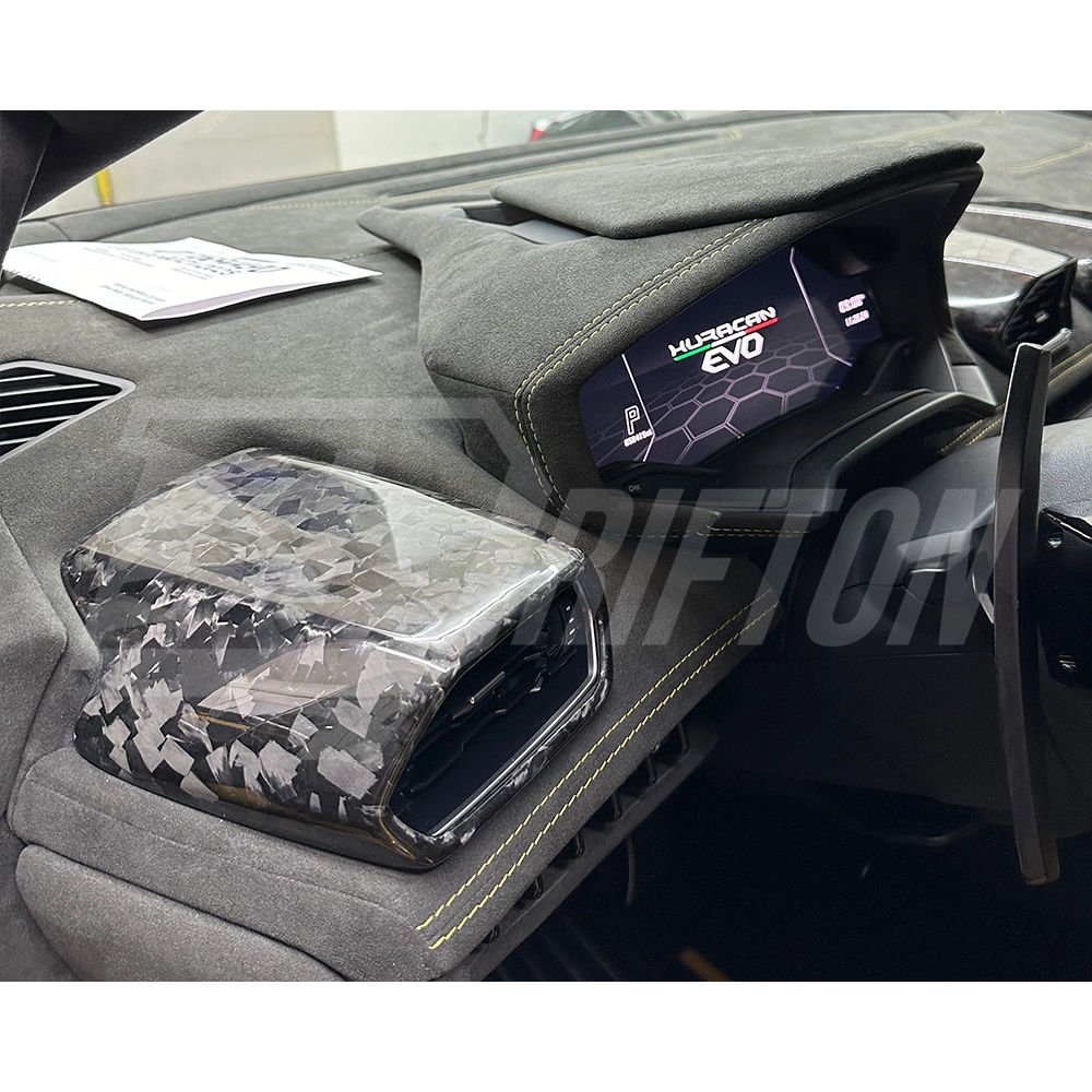Dry Forged Carbon Fiber Interiors Kits AC Panels Trim Caps For Lamborghini Huracan LP610 & LP580 & EVO & Tecnica LHD RHD 2014-2025