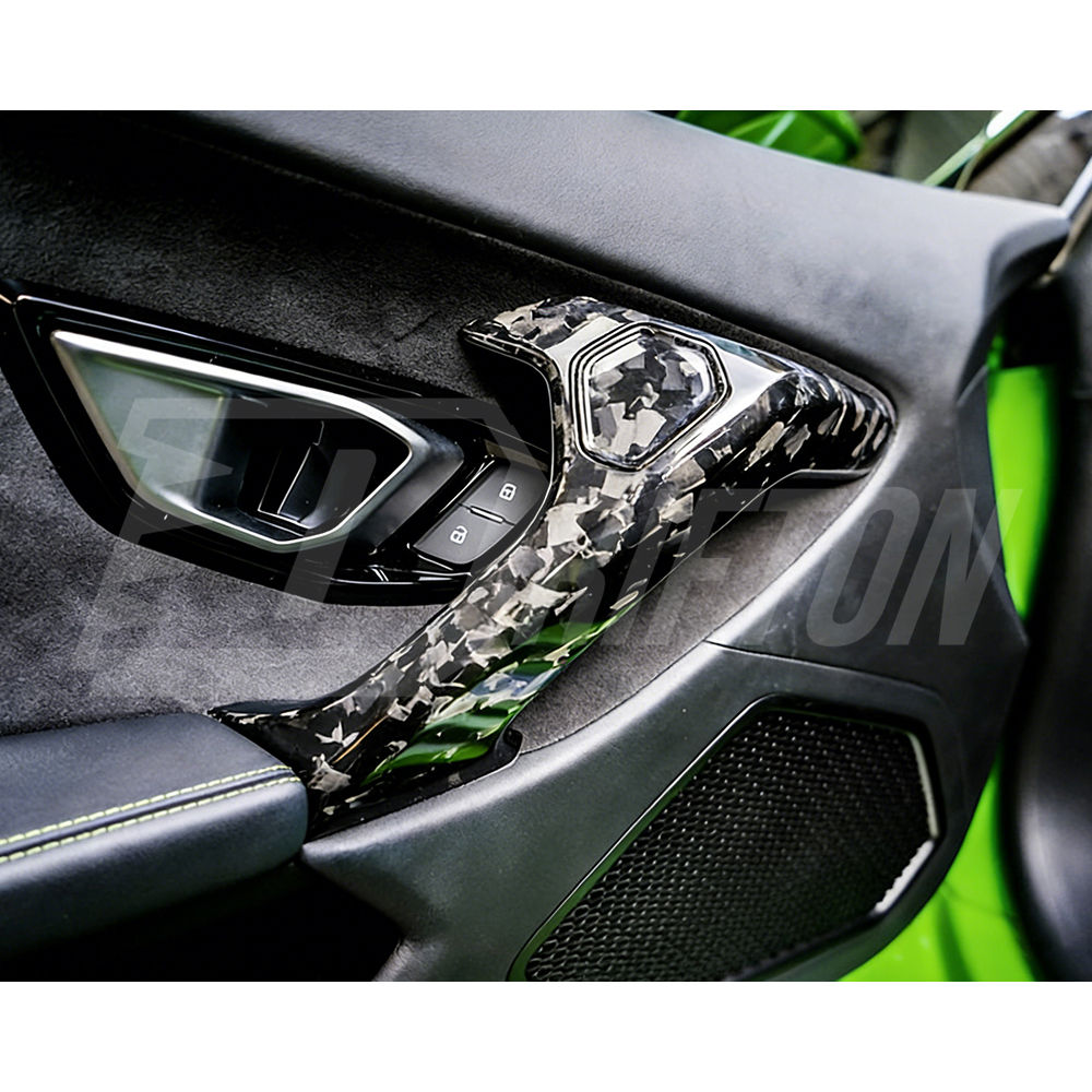 Forged Dry Carbon Fiber Interiors Kits Door Handle Caps For Lamborghini Huracan LP610 & LP580 & EVO & Tecnica 2014-2025