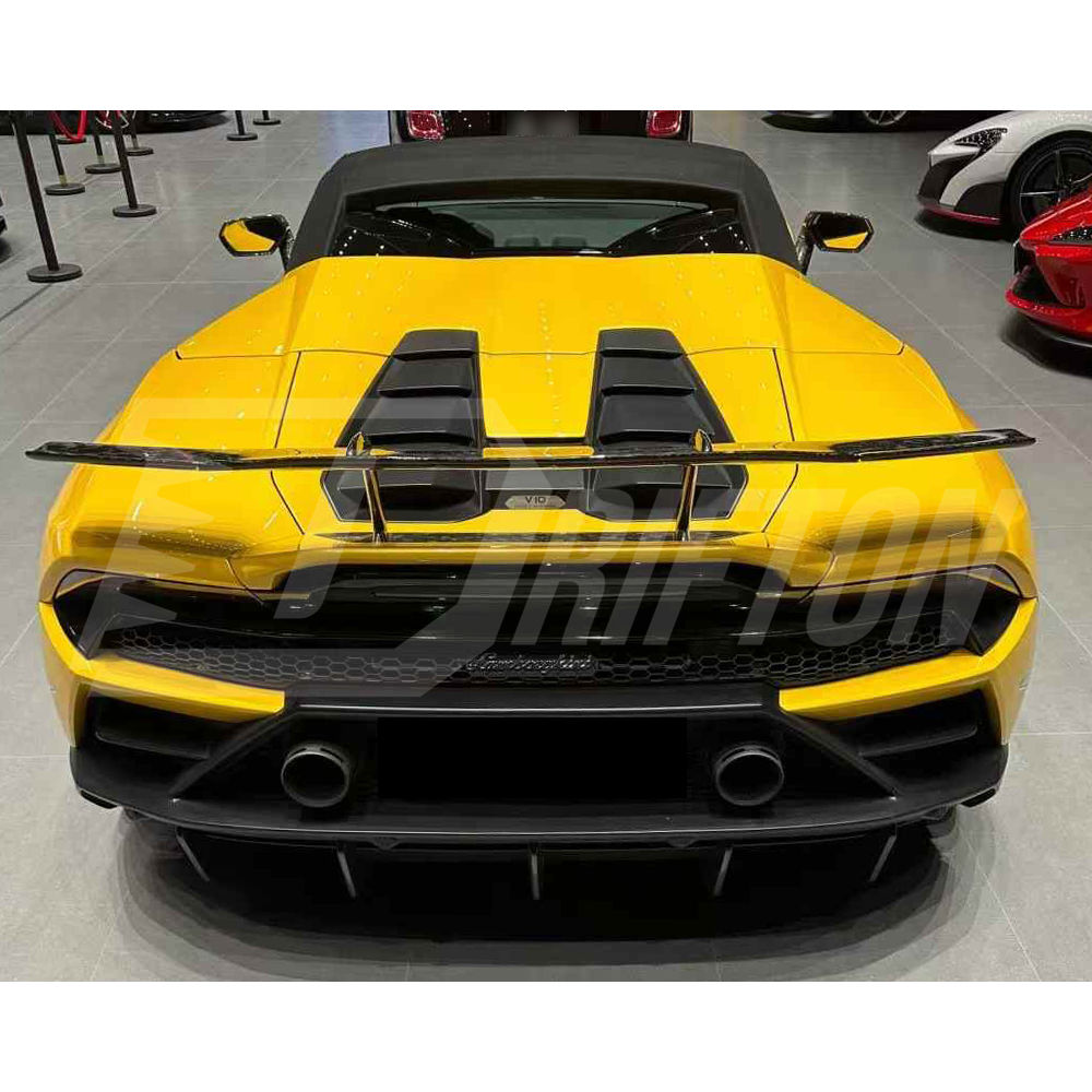 Novitec Style Dry Forged Carbon Fiber Rear Spoiler Wing For Lamborghini Huracan EVO & EVO RWD 2019-2025