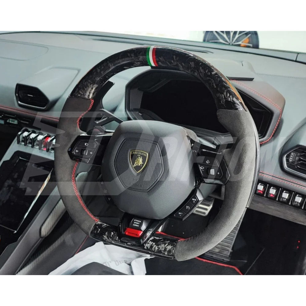 Custom Made Carbon Fiber Steering Wheel For Lamborghini Huracan LP610 & LP580 & EVO 2014-2025