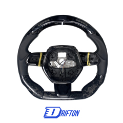 Custom Made RPM LED Display Carbon Fiber Steering Wheel For Lamborghini Huracan LP610 & LP580 & EVO 2014-2025