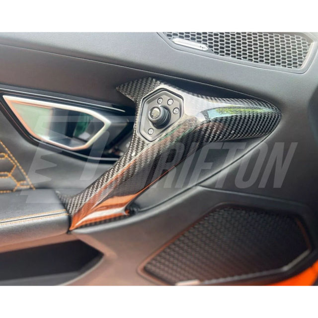 Dry Carbon Fiber Interiors Kits Door Handle Caps For Lamborghini Huracan LP610 & LP580 & EVO & Tecnica 2014-2025