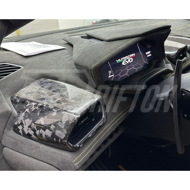 Dry Forged Carbon Fiber Interiors Kits AC Panels Trim Caps For Lamborghini Huracan LP610 & LP580 & EVO & Tecnica LHD RHD 2014-2025