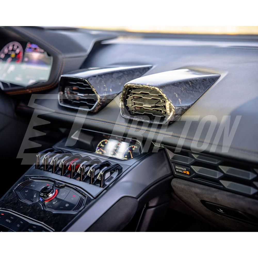 Forged Dry Carbon Fiber Interiors Kits AC Panel Trim Cover For Lamborghini Huracan LP610 & LP580 & EVO LHD 2014-2025