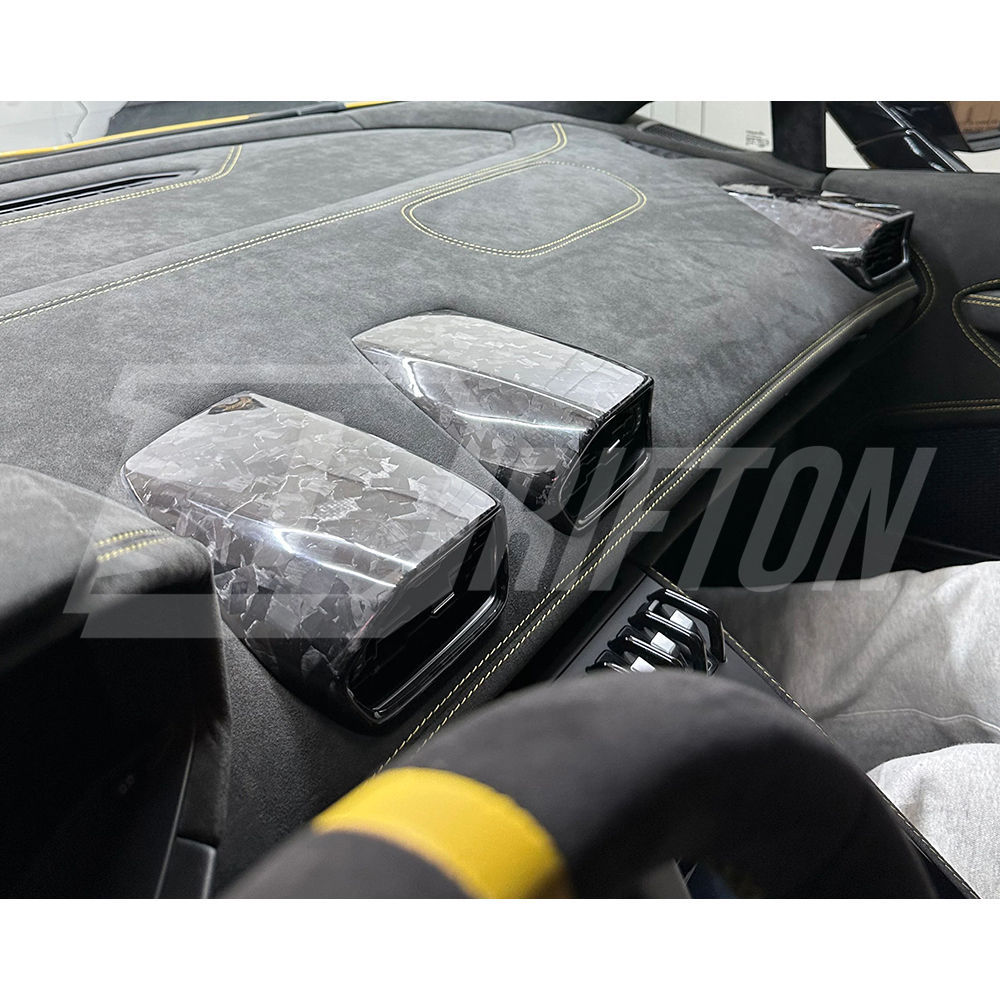 Forged Dry Carbon Fiber Interiors Kits AC Panel Trim Cover For Lamborghini Huracan LP610 & LP580 & EVO LHD 2014-2025