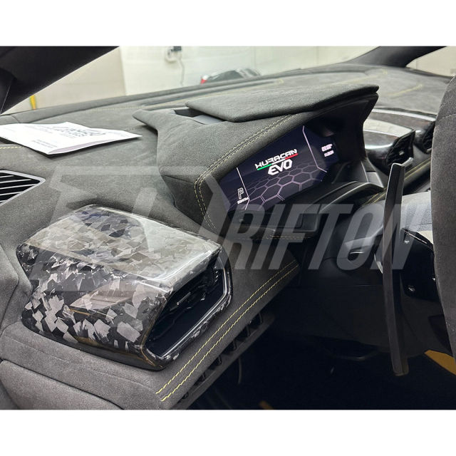 Forged Dry Carbon Fiber Interiors Kits AC Panel Trim Cover For Lamborghini Huracan LP610 & LP580 & EVO LHD 2014-2025