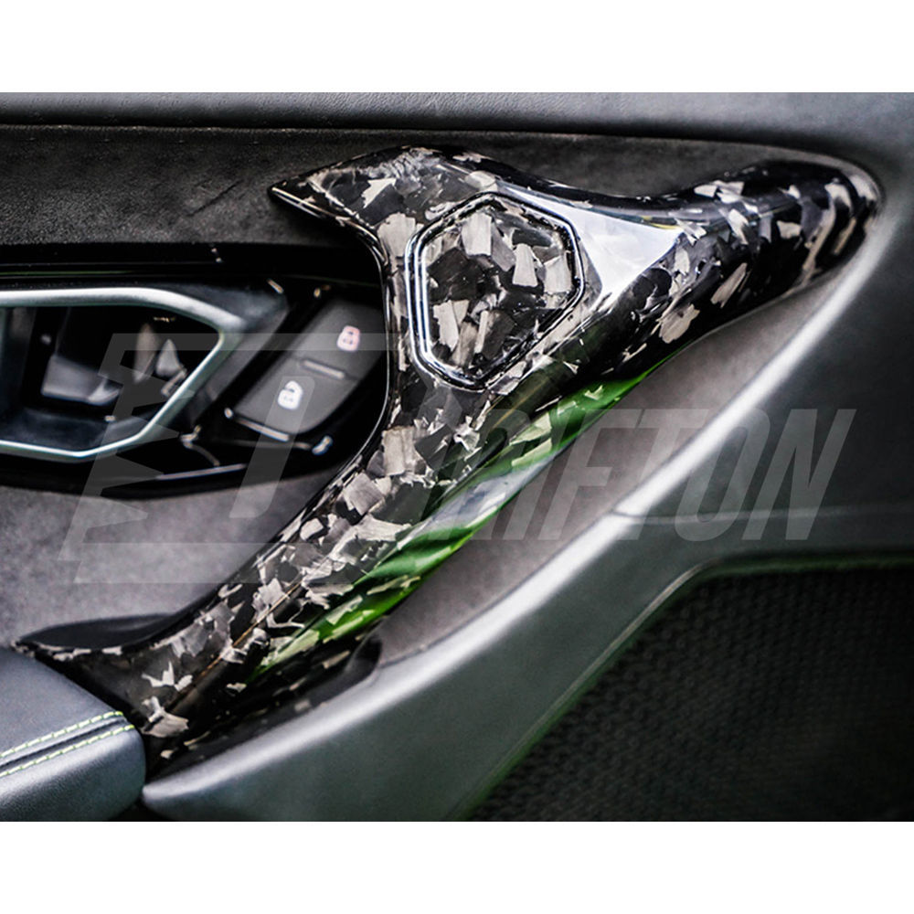 Forged Dry Carbon Fiber Interiors Kits Door Handle Caps For Lamborghini Huracan LP610 & LP580 & EVO & Tecnica 2014-2025