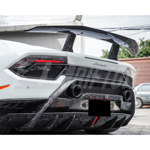 Performante Style Dry Carbon Fiber Rear Spoiler Wing For Lamborghini Huracan LP610 & LP580 & EVO & Tecnica 2014-2025