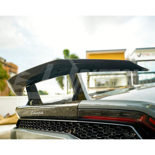 Performante Style Dry Carbon Fiber Rear Spoiler Wing For Lamborghini Huracan LP610 & LP580 & EVO & Tecnica 2014-2025