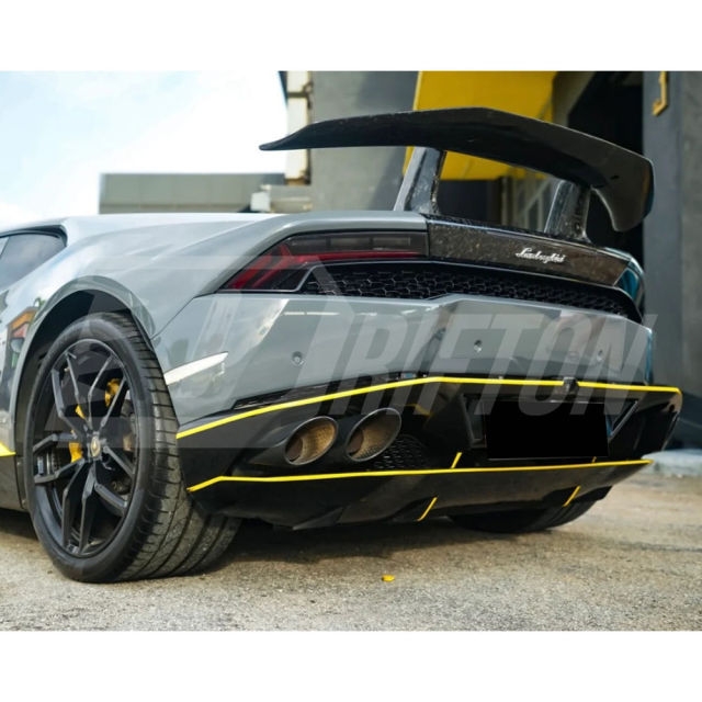 Performante Style Dry Carbon Fiber Rear Spoiler Wing For Lamborghini Huracan LP610 & LP580 & EVO & Tecnica 2014-2025