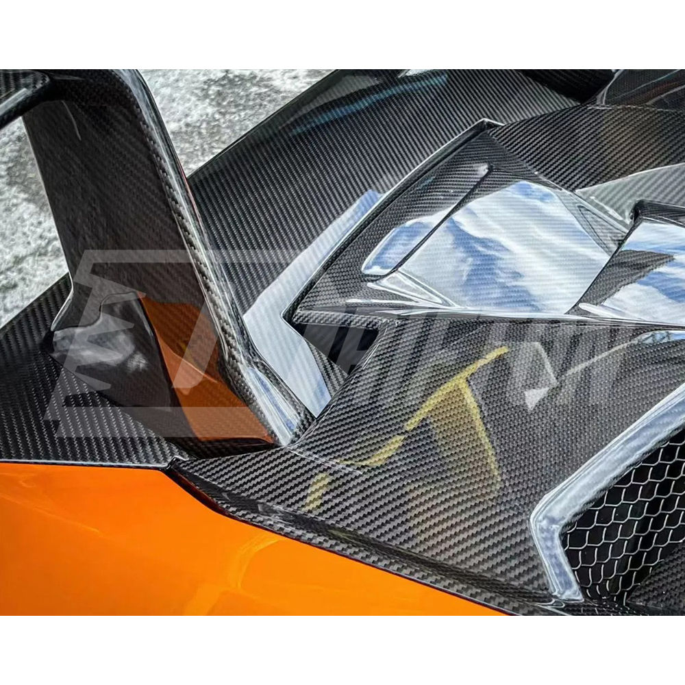 Performante Style Dry Carbon Fiber Rear Engine Hood & Spoiler Wing Set For Lamborghini Huracan LP610 & LP580 & EVO & STO & Tecnica 2014-2025