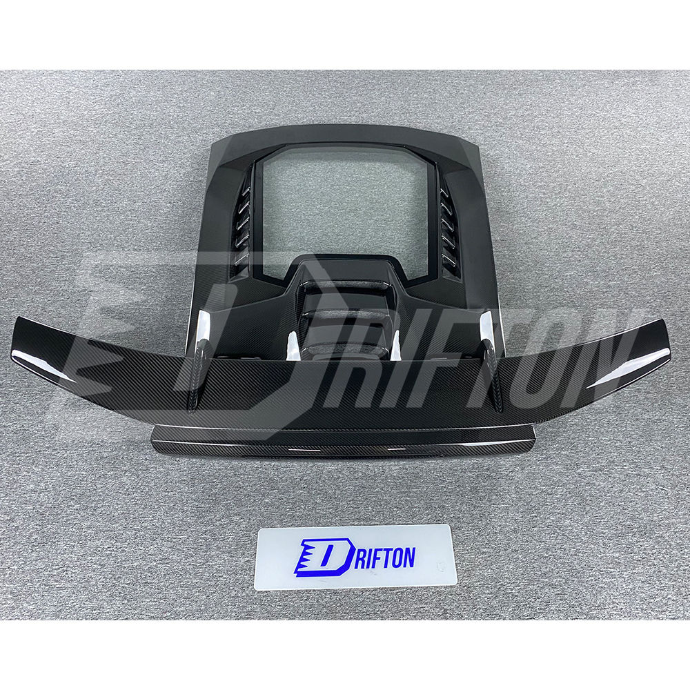 Performante Style Dry Carbon Fiber Rear Engine Hood & Spoiler Wing Set For Lamborghini Huracan LP610 & LP580 & EVO & STO & Tecnica 2014-2025