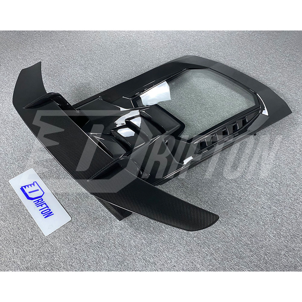 Performante Style Dry Carbon Fiber Rear Engine Hood & Spoiler Wing Set For Lamborghini Huracan LP610 & LP580 & EVO & STO & Tecnica 2014-2025