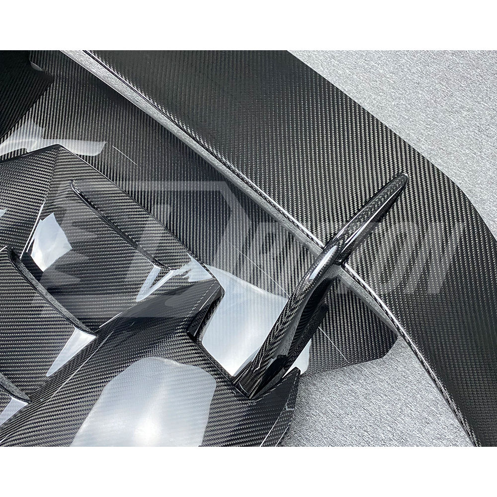 Performante Style Dry Carbon Fiber Rear Engine Hood & Spoiler Wing Set For Lamborghini Huracan LP610 & LP580 & EVO & STO & Tecnica 2014-2025