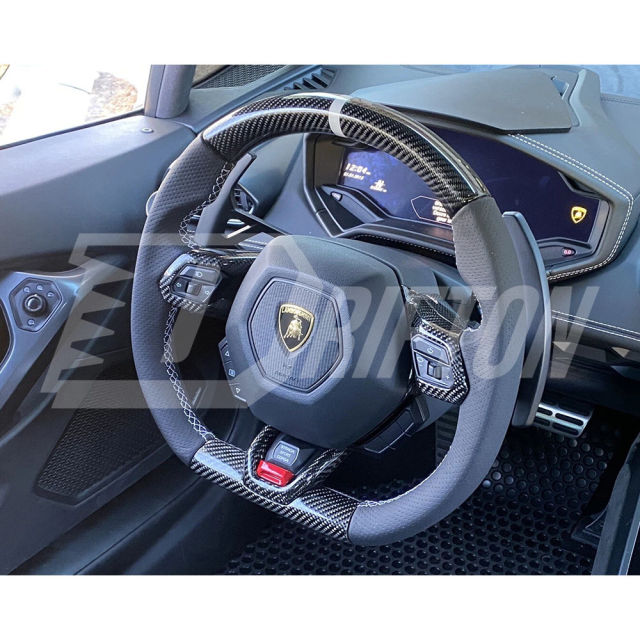 Dry Carbon Fiber Steering Wheel Center Panel For Lamborghini Huracan LP610 & LP580 & EVO 2014-2025