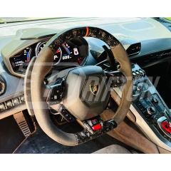 Dry Carbon Fiber Steering Wheel Center Panel For Lamborghini Huracan LP610 & LP580 & EVO 2014-2025