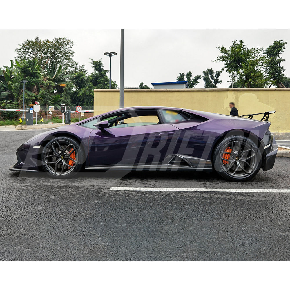 Tecnica Style Dry Carbon Fiber Side Skirt For Lamborghini Huracan LP610 & LP580 & EVO & Tecnica 2014-2025