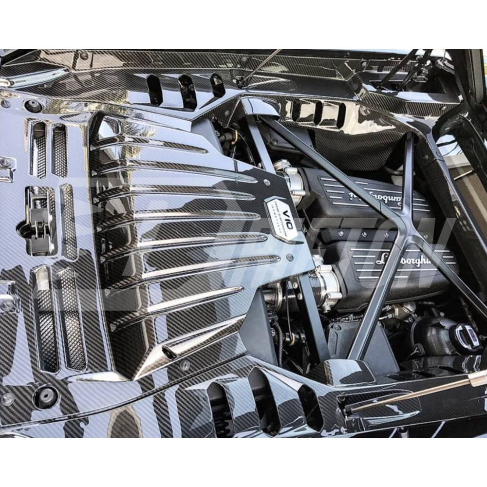 Upgrade Options Dry Carbon Fiber Engine Bay Panels Replacement Kits For Lamborghini Huracan LP610 & LP580 2014-2019