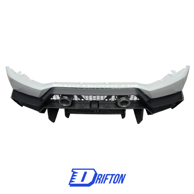 Vorsteiner Center Exit ExhaUst Style Dry Carbon Fiber With Portion Primer Rear Bumper For Lamborghini Huracan EVO & Tecnica 2020-2025