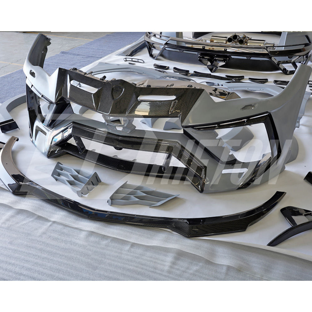 Mansory Style Dry Carbon Fiber With Portion Primer Front Bumper For Lamborghini URUS