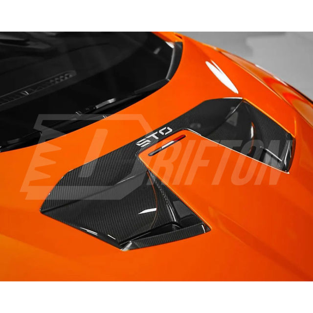 Dry Carbon Fiber Front Hood Center Scoop Panel For Lamborghini Huracan STO 2021-2025