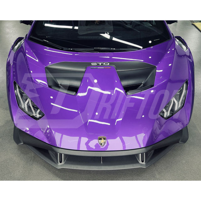 Dry Carbon Fiber Lower Front Bumper Lip For Lamborghini Huracan STO 2021-2025