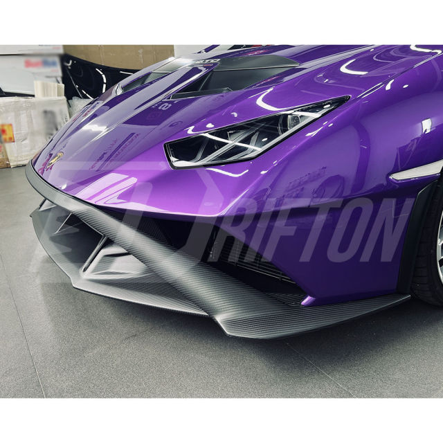 Dry Carbon Fiber Lower Front Bumper Lip For Lamborghini Huracan STO 2021-2025