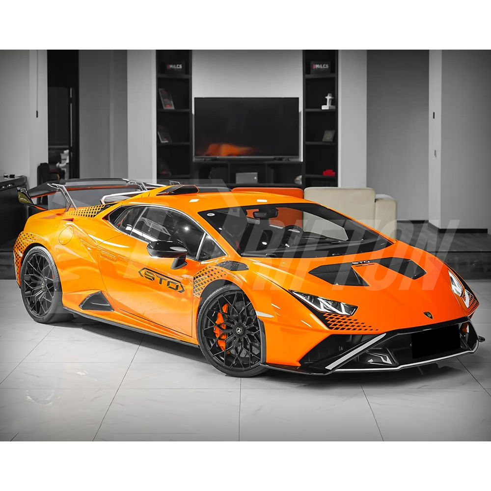 Dry Carbon Fiber Lower Front Bumper Lip For Lamborghini Huracan STO 2021-2025