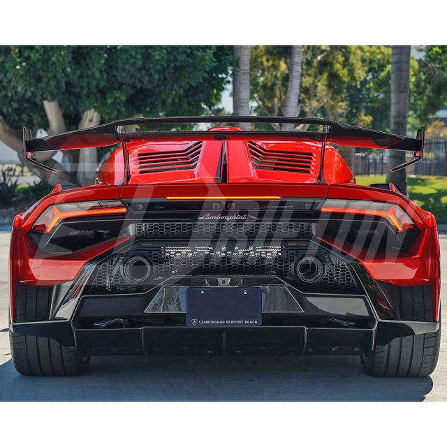 Dry Carbon Fiber Rear Spoiler Wing For Lamborghini Huracan STO 2021-2025