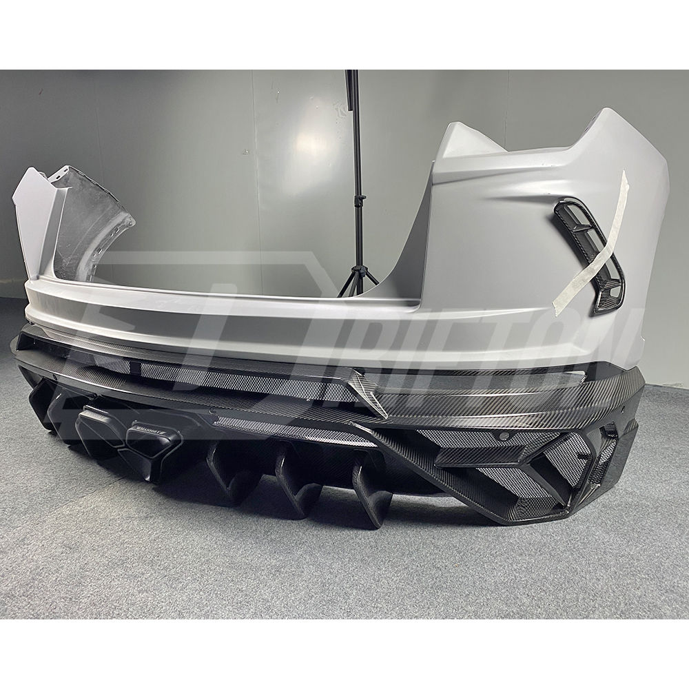 Mansory Style Dry Carbon Fiber With Portion Primer Rear Bumper For Lamborghini URUS