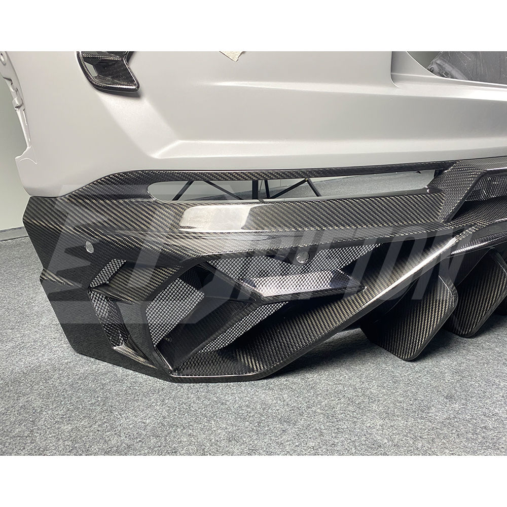 Mansory Style Dry Carbon Fiber With Portion Primer Rear Bumper For Lamborghini URUS